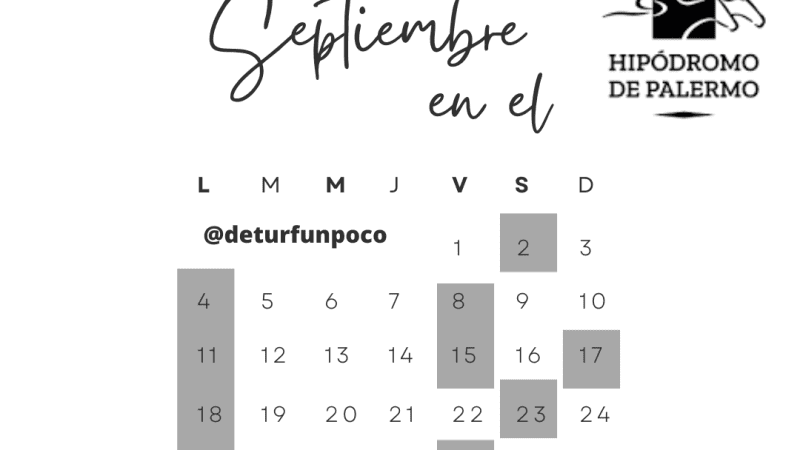 Adelanto Septiembre en el Hipódromo de Palermo