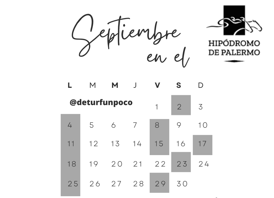 Adelanto Septiembre en el Hipódromo de Palermo