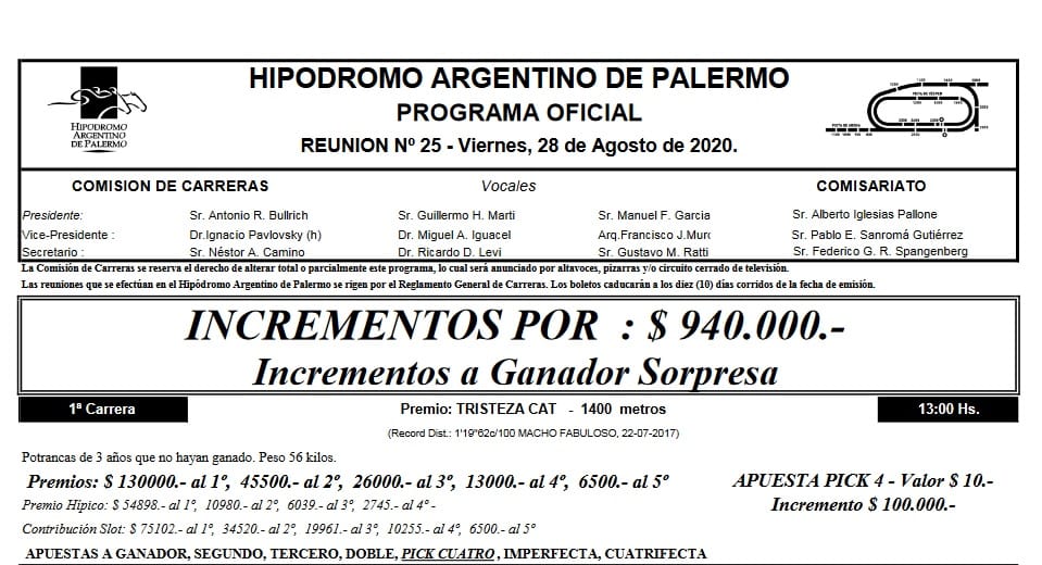 Programa Oficial 28 y 31 de Agosto
