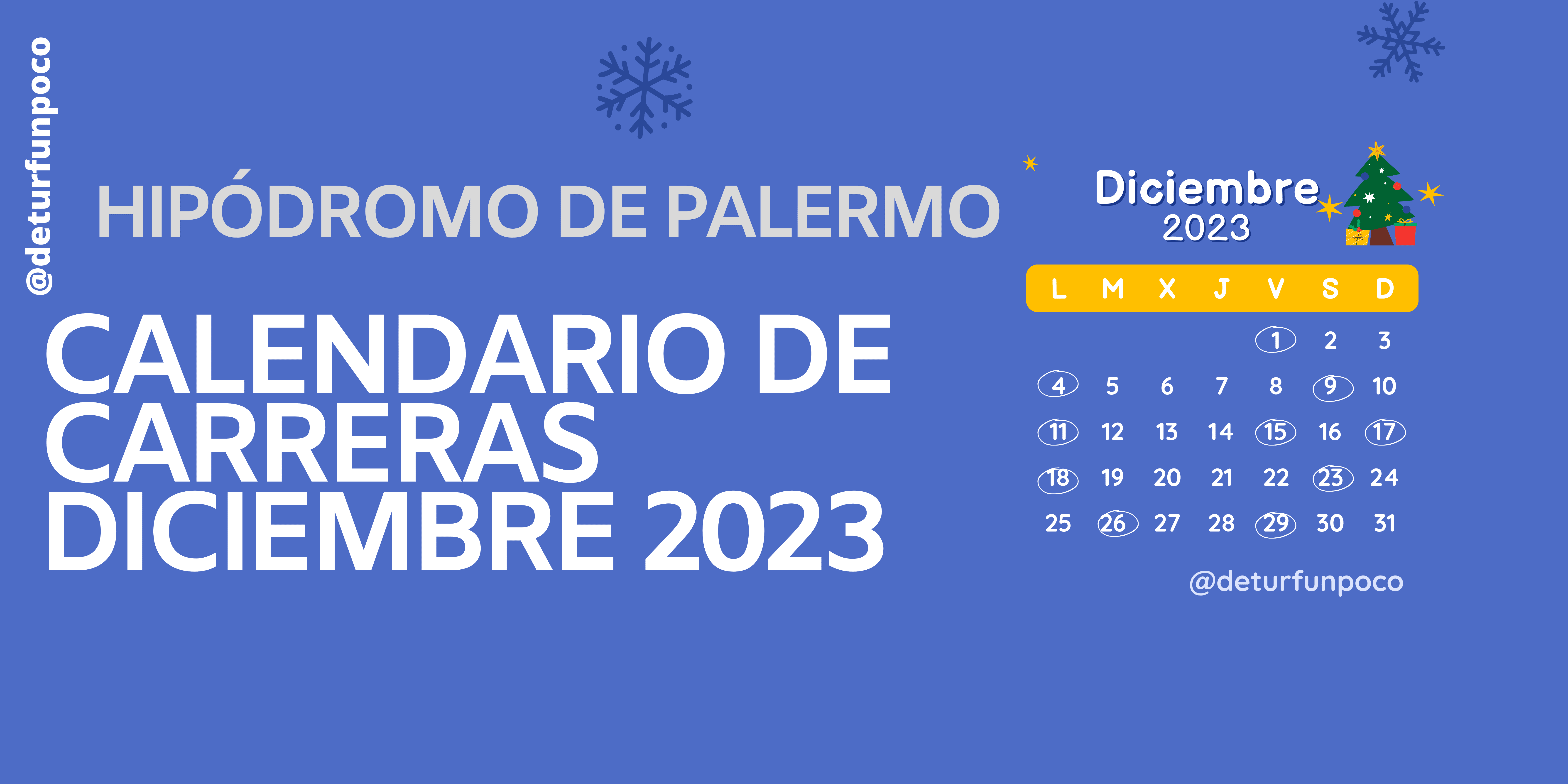 Calendario de Carreras Diciembre 2023