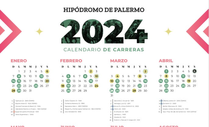 Calendario de Carreras 2024 para el Hipódromo de Palermo